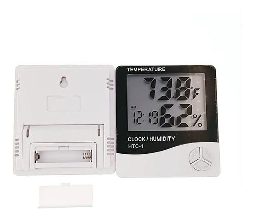 Termo-higrômetro Digital Relógio Temperatura Umidade Ar