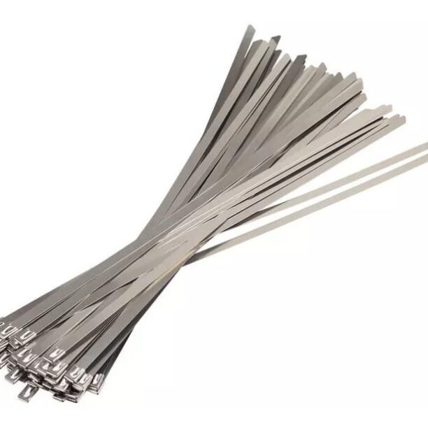 Kit 10x Abraçadeiras Lacre Cabo Aço Inox 5mmx450mm