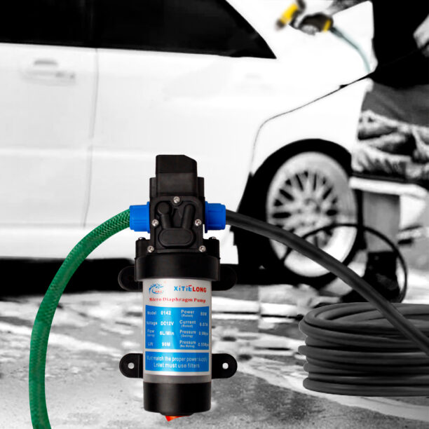 Kit Bomba D'água Alta Pressão Lava Carro 12v 80w