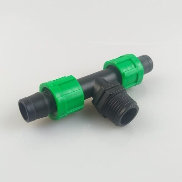 Adaptador União Mangueira Irrigação 2 Engates Rápidos 17*1/2