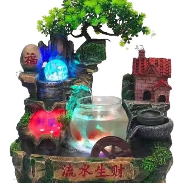 Fonte Agua Decorativa Cascata Artificial Relaxante