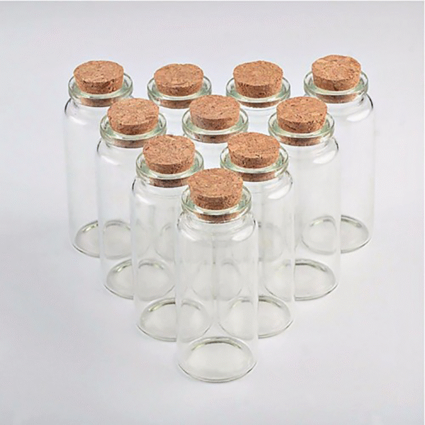 Mini Garrafa Vidro com Rolha 22X50 MM 12ML