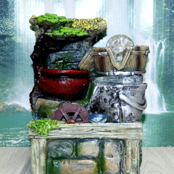 Fonte Água Cascata Feng Shui Ornamental Relaxante
