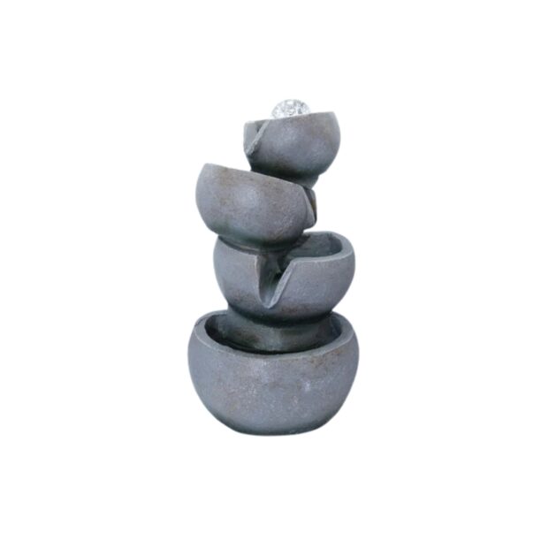 Fonte Água Cascata Relaxante Em Resina Decorativa