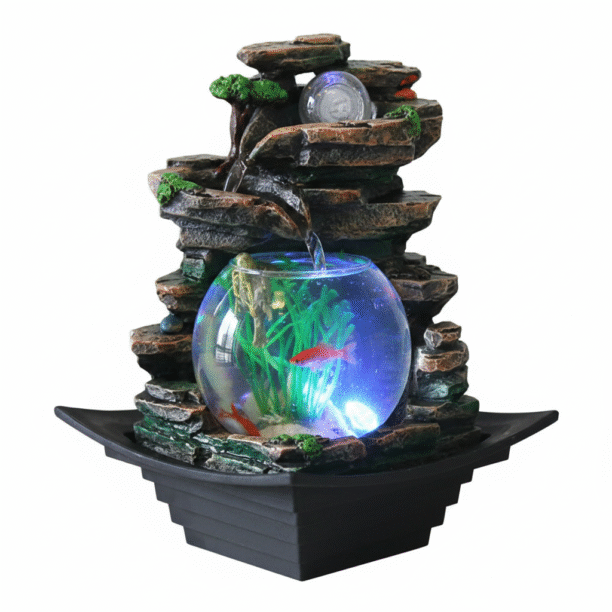 Fonte Agua Decorativa Cascata Artificial Relaxante