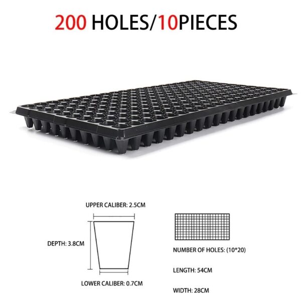 Kit C/ 10 Bandeja Para Mudas / Sementeira 200 Celulas